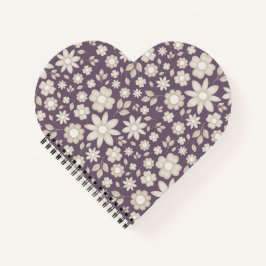 Cuaderno Acuarela floral botánica romántica de ciruela apag