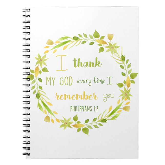 Cuaderno acuarela floral crostia biblia portátil (Frente)
