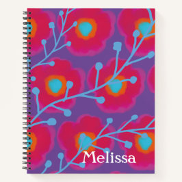 Cuaderno acuarela floral de moda