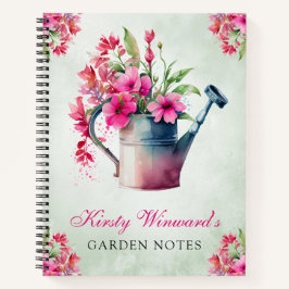 Cuaderno Acuarela Floral de Primavera Regadera Notas de Jar