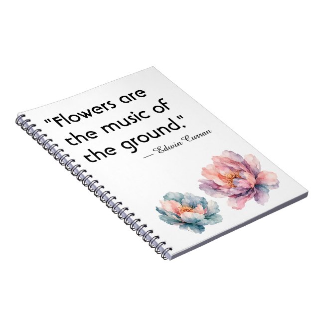 Cuaderno Acuarela Floral Peonía (Lado Derecho)