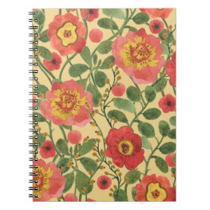 Cuaderno Acuarela floral retro: elegancia inmadura
