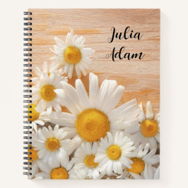 Cuaderno Acuarela Flores silvestres nombre personalizado Bl
