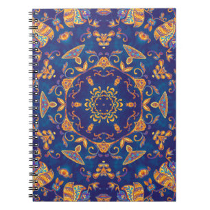 Cuaderno Acuarela Kaleidoscope Mandala Oriental Design.