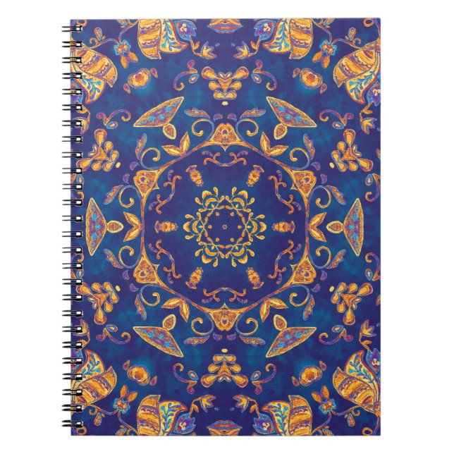 Cuaderno Acuarela Kaleidoscope Mandala Oriental Design. (Frente)