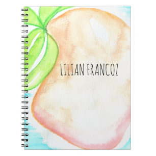 Cuaderno Acuarela Mango Pintado a Mano Tropical