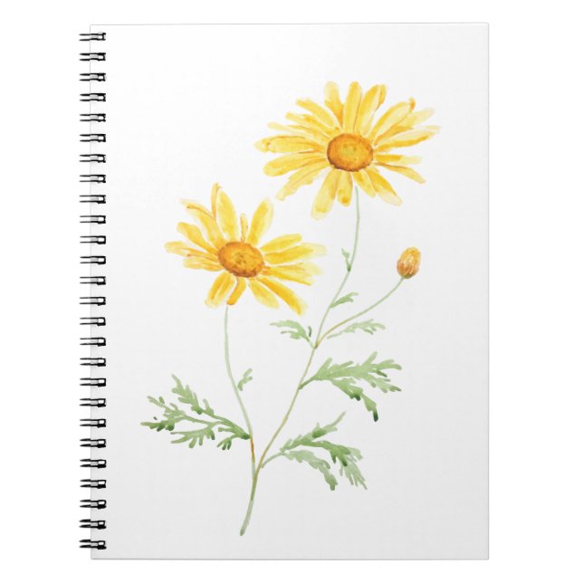 Cuaderno acuarela margarita amarilla (Frente)