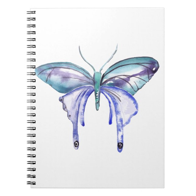 Cuaderno acuarela marrón azul morado (Frente)