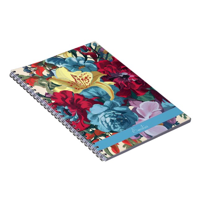 Cuaderno Acuarela Monograma Deslumbramiento floral (Lado Derecho)