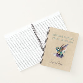 Cuaderno Acuarela Motivadora Personalizada de Hummingbird