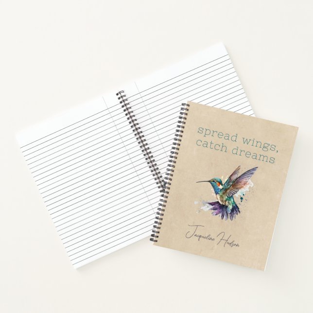 Cuaderno Acuarela Motivadora Personalizada de Hummingbird (Interior)