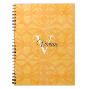 Cuaderno acuarela naranja