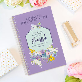 Cuaderno Acuarela Pastel Floral Biblia Verse Personalizado