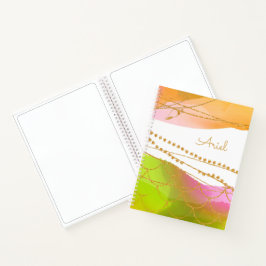 Cuaderno Acuarela Patrón de Sirena NOMBRE Playa Moderna Ell