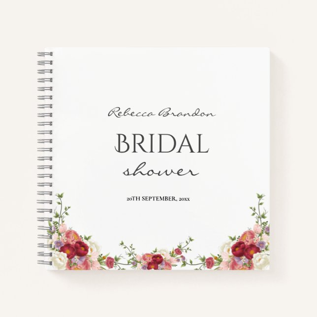 Cuaderno Acuarela Peony Floral Brigada Invitado (Anverso)