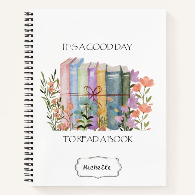 Cuaderno Acuarela personalizada "Es un buen día" (Anverso)