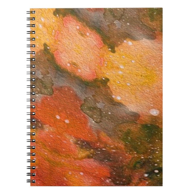 Cuaderno Acuarela pintada a mano abstracta. Lindo fondo (Frente)