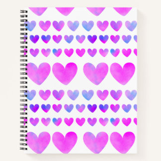 Cuaderno Acuarela rosa Pastel Hearts