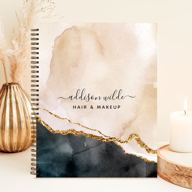 Cuaderno Acuarela Rosada Black Gold Marble Business (Subido por el creador)