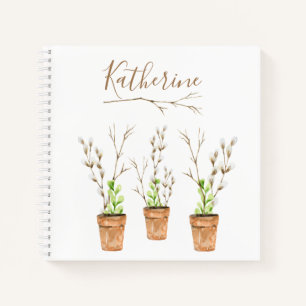 Cuaderno Acuarela rural rústica personalizada