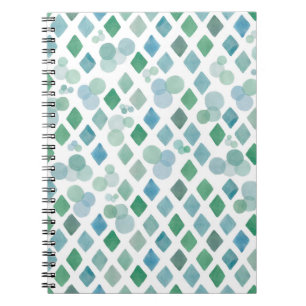 Cuaderno Acuarela sin costuras sobre fondo blanco con un 