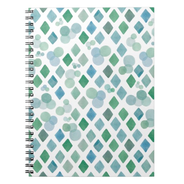 Cuaderno Acuarela sin costuras sobre fondo blanco con un  (Frente)