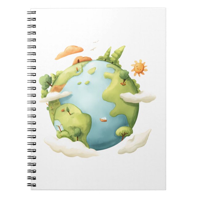 Cuaderno Acuarela Tierra-Personalizado Tierra con Elemen de (Frente)