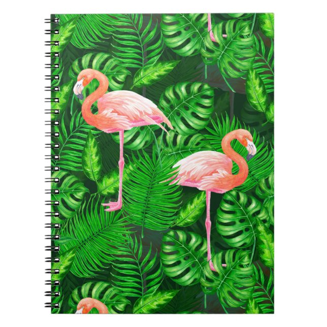 Cuaderno acuarela tropical flamenca (Frente)