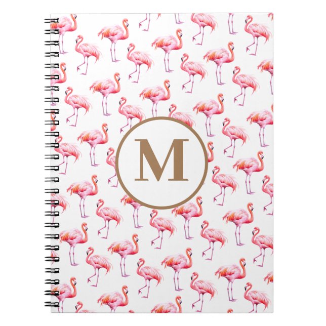Cuaderno Acuarela Tropical Flamingo Rosa Inicial (Frente)
