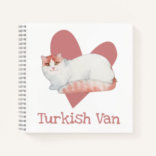 Cuaderno Acuarela turca de Van Cat Kitty Corazón Rosa
