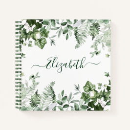 Cuaderno Acuarela Verdor Botánico Ivy Sage Ferns