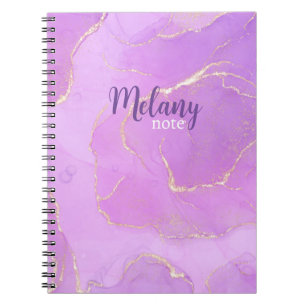 Cuaderno Acuarela violeta y purpurina extra grande