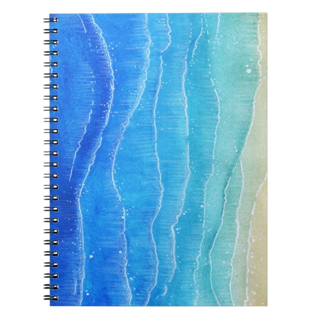 Cuaderno Acuarela y vistas a la playa. (Frente)