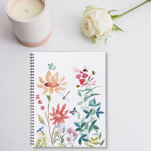 Cuaderno Acuarelas Flores Silvestres  (Watercolor Wildflowers Notebook)
