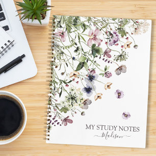 Cuaderno Acuarelas Flores Silvestres Purpura