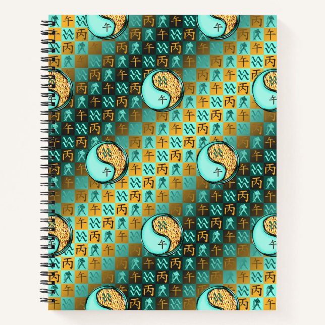 Cuaderno Acuario & Caballo de Fuego (Anverso)