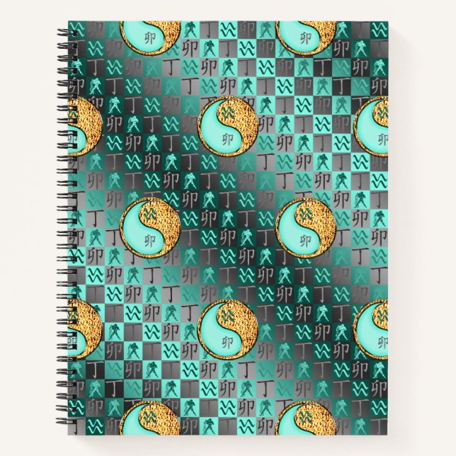 Cuaderno Acuario & Conejo de Fuego (Anverso)