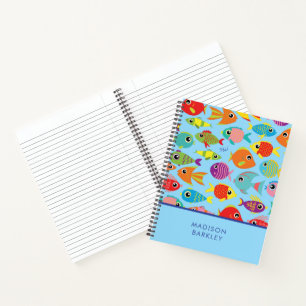Cuaderno Acuario de Peces Tropicales Niños Lindos