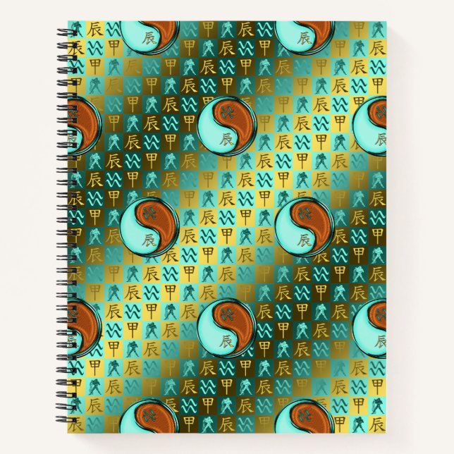 Cuaderno Acuario & Dragón de Madera (Anverso)