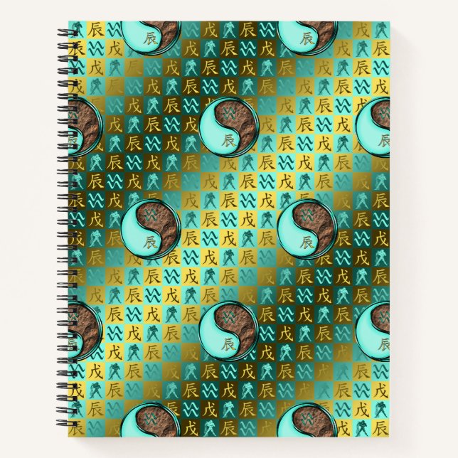 Cuaderno Acuario & Dragón de Tierra (Anverso)
