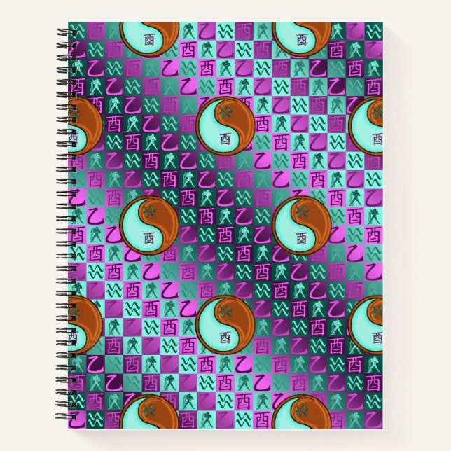 Cuaderno Acuario & Gallo de Madera (Anverso)