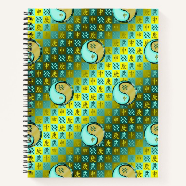 Cuaderno Acuario & Mono de Metal (Anverso)