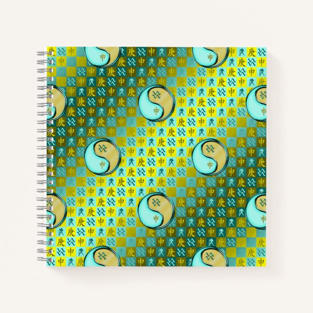 Cuaderno Acuario & Mono de Metal (Anverso)