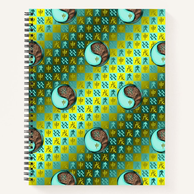 Cuaderno Acuario & Mono de Tierra (Anverso)
