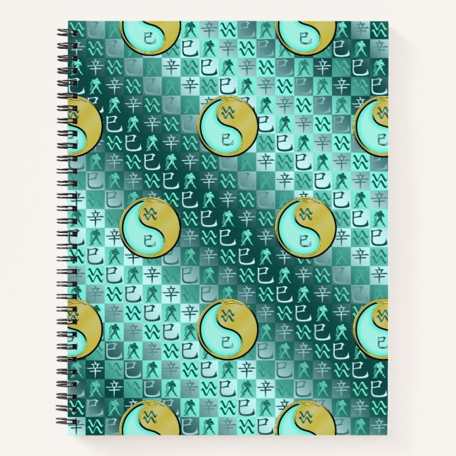 Cuaderno Acuario & Serpiente de Metal (Anverso)
