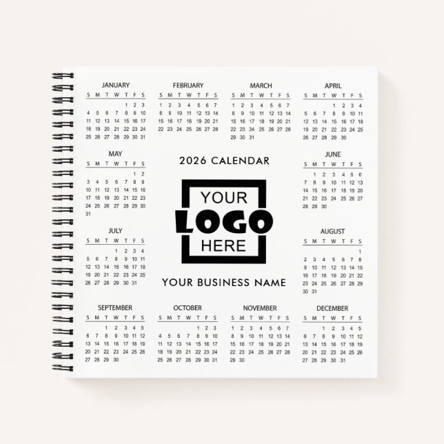 Cuaderno Add Your Own Business Logo 2026 Calendar |  (Anverso)