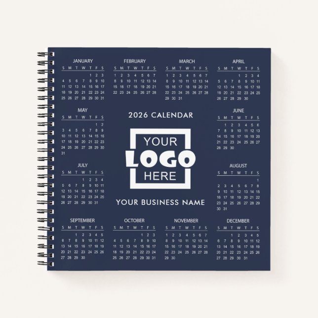 Cuaderno Add Your Own Business Logo 2026 Calendar |  (Anverso)