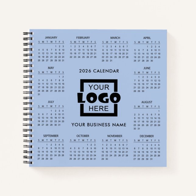 Cuaderno Add Your Own Business Logo 2026 Calendar |  (Anverso)