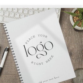 Cuaderno Add Your Own Custom Business Logo Modern White