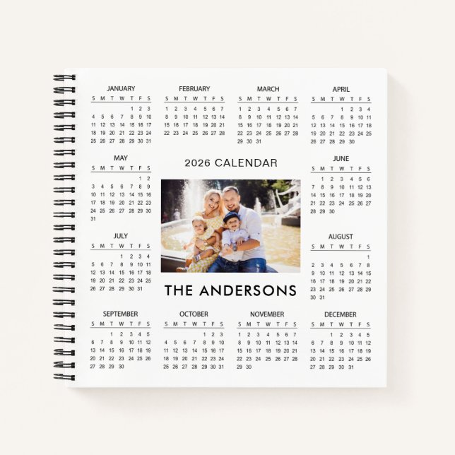 Cuaderno Add Your Own Family Photo 2026 Calendar |  (Anverso)
